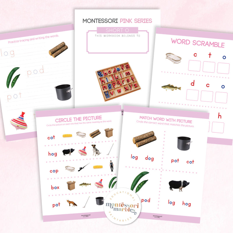 Montessori Pink Series Workbook Bundle