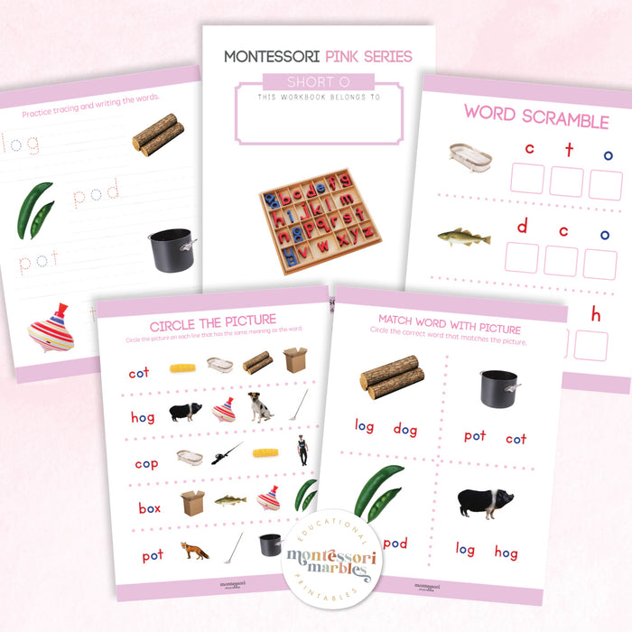 Montessori Pink Series Workbook Bundle