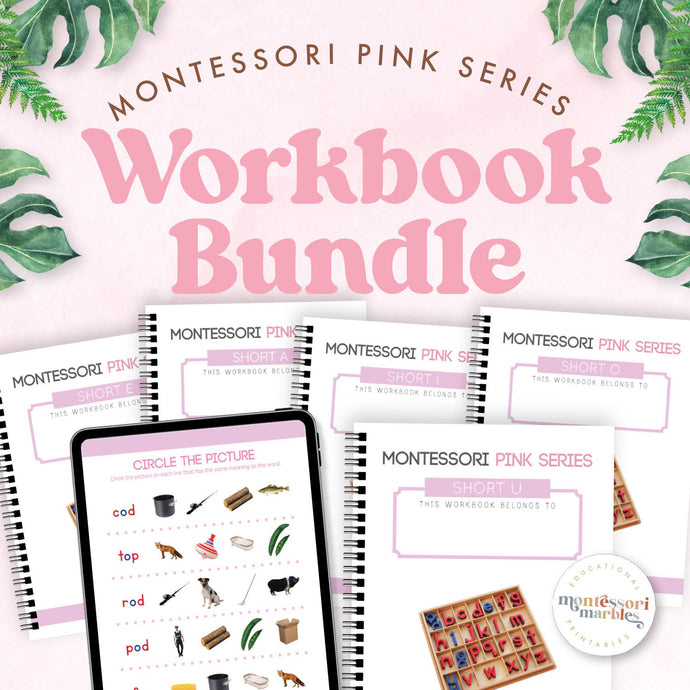 Montessori Pink Series Workbook Bundle