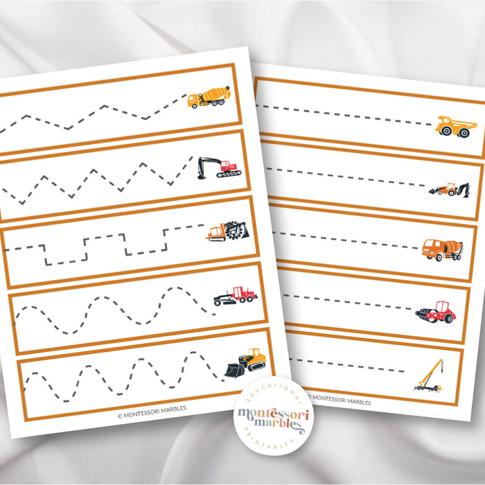 Construction Vehicles Cutting Strips