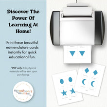 Load image into Gallery viewer, Geometric Shapes Nomenclature Cards
