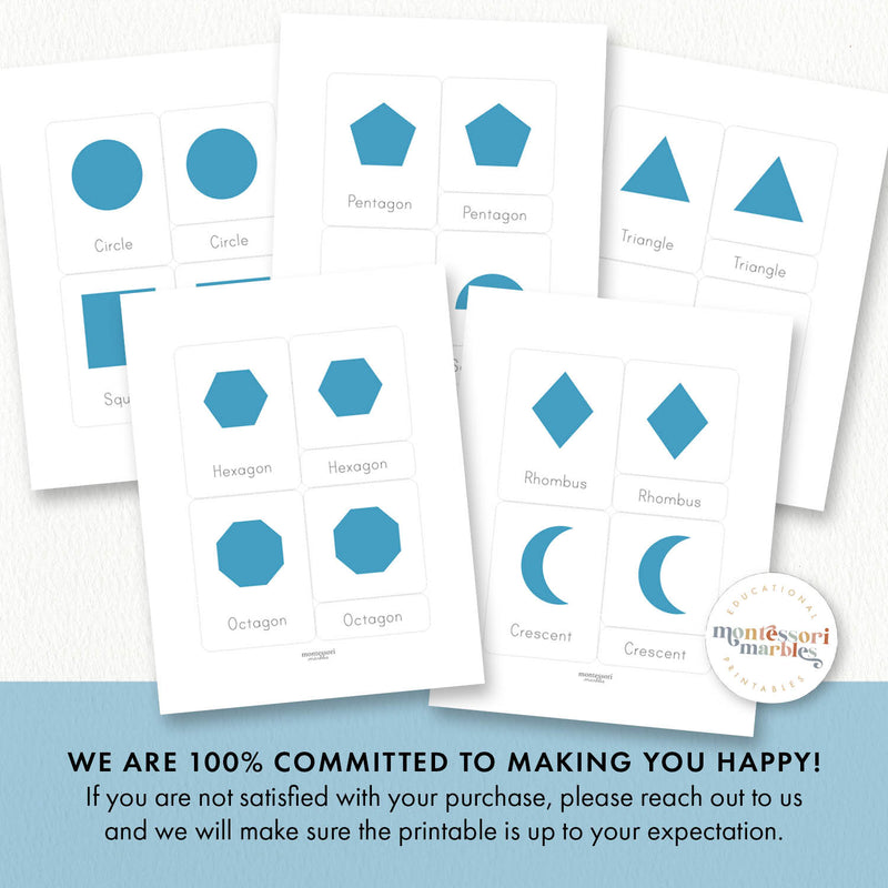 Geometric Shapes Nomenclature Cards