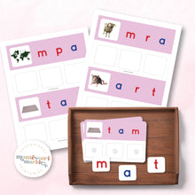 Load image into Gallery viewer, Montessori Pink Series Jumbled Words for Short &quot;A&quot;
