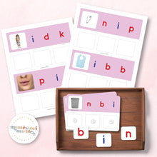 Load image into Gallery viewer, Montessori Pink Series Jumbled Words for Short &quot;I&quot;
