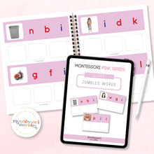 Load image into Gallery viewer, Montessori Pink Series Jumbled Words for Short &quot;I&quot;
