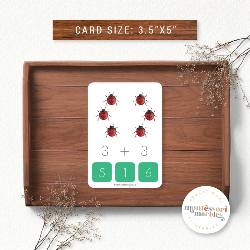 Ladybugs Addition Clip Cards