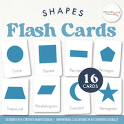 Geometric shapes flash cards for preschool math vocabulary