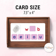 Load image into Gallery viewer, Montessori Pink Series Missing Vowels SHORT E
