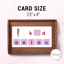 Load image into Gallery viewer, Montessori Pink Series Missing Vowels SHORT I
