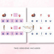 Load image into Gallery viewer, Montessori Pink Series Missing Vowels SHORT I
