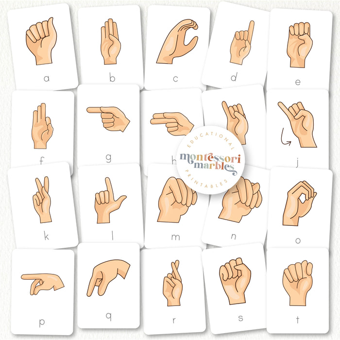 American Sign Language Nomenclature Cards