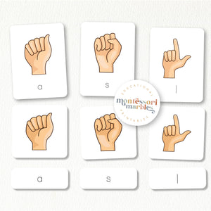 American Sign Language Nomenclature Cards