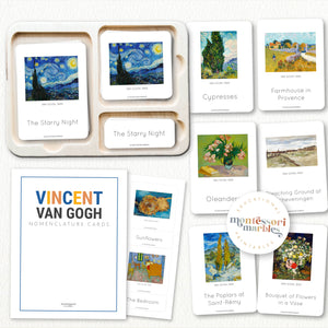 Vincent Van Gogh Montessori Nomenclature Cards