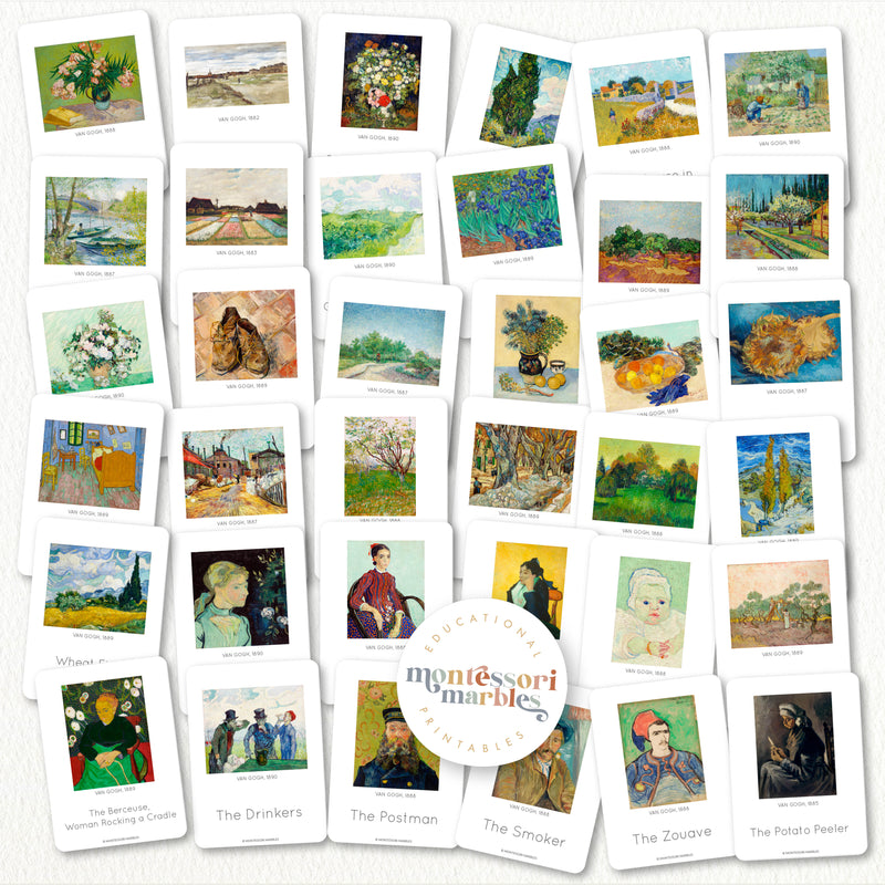 Vincent Van Gogh 3-Part Cards