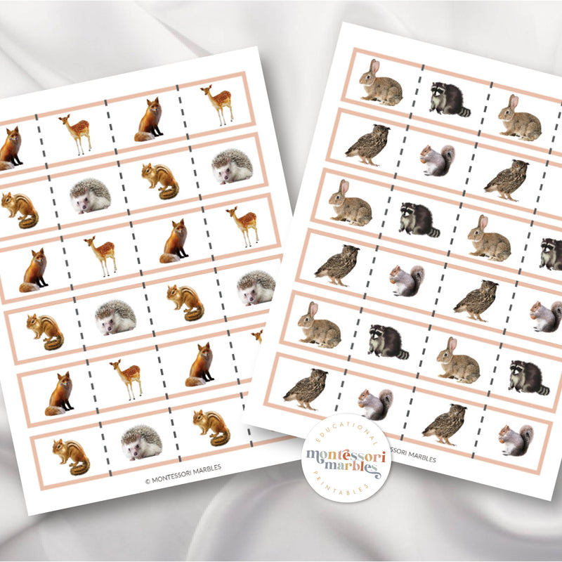 Woodland Animals Cutting Strips