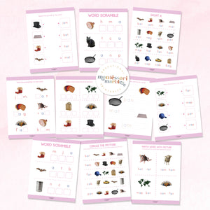 Montessori Pink Series Workbook Short A
