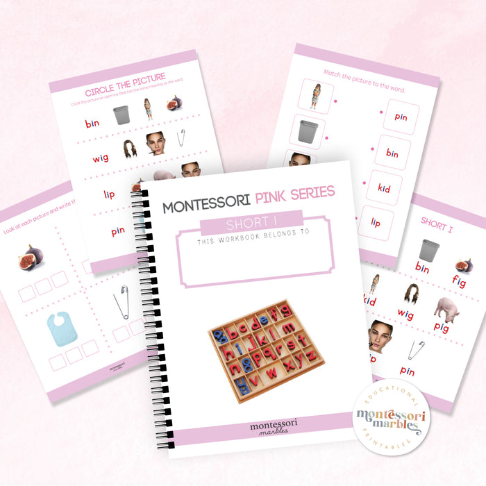 Montessori Pink Series Workbook Short I