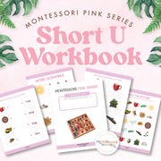 Pink Series workbook with short U sound CVC words
