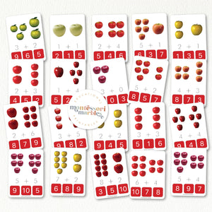 Apples Addition Clip Cards