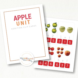 Apples Addition Clip Cards