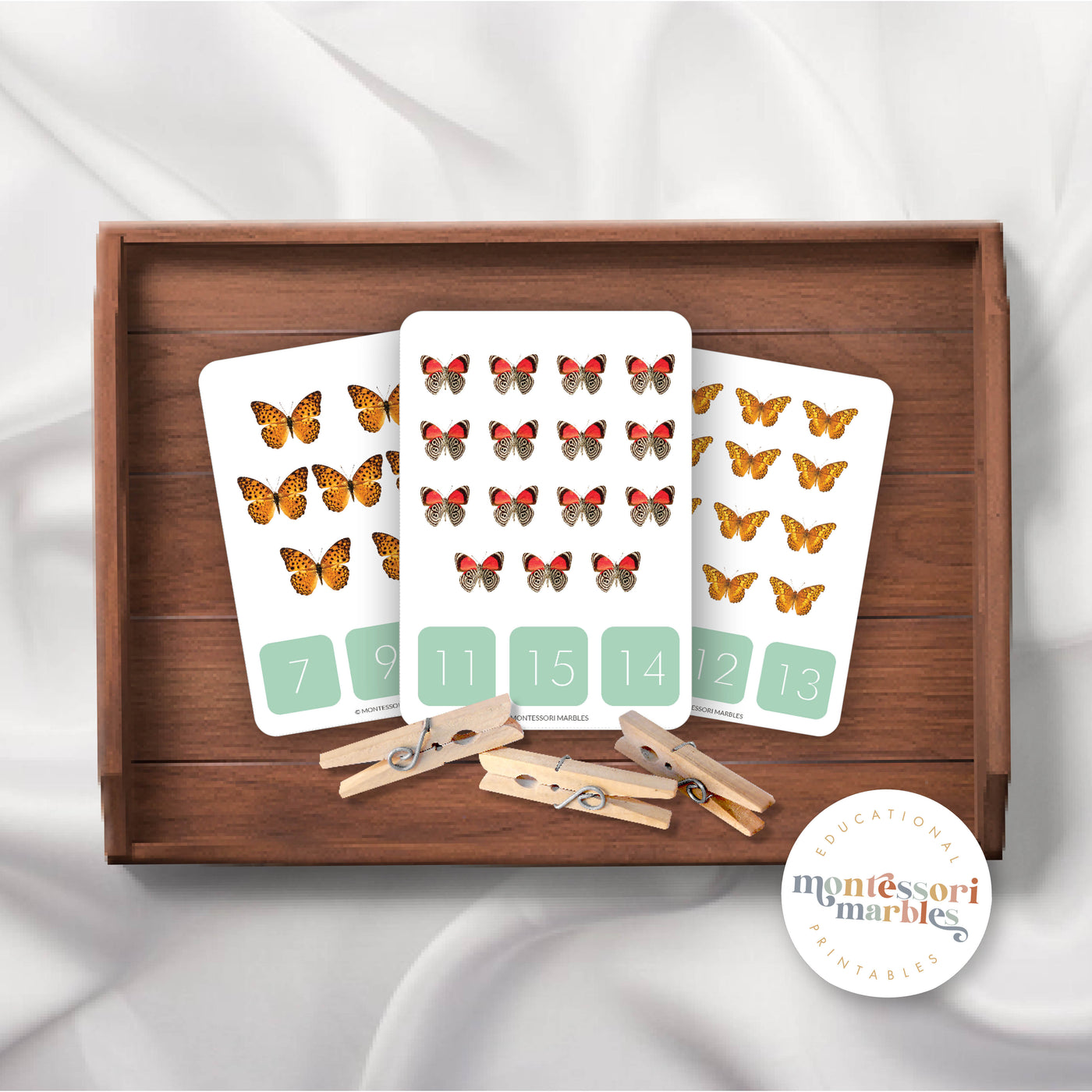 Butterfly Counting Clip Cards 1-20 | Math Activities Ages 3-5 Spring ...