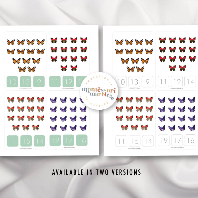 Butterfly Counting 1 to 20