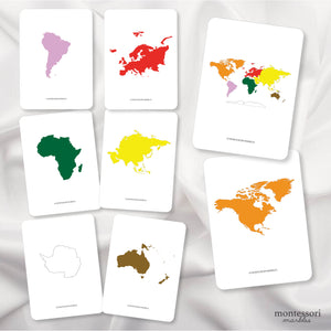 Continents Picture Cards