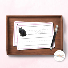 Load image into Gallery viewer, Montessori Pink Series Cursive Tracing Cards
