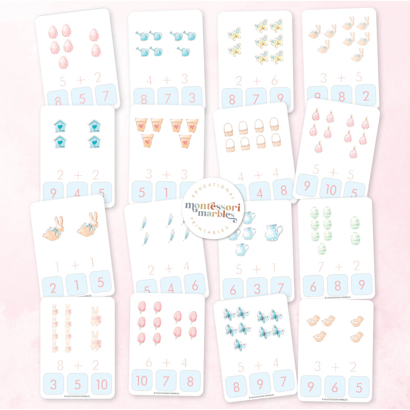 Easter Addition Clip Cards