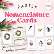 Easter nomenclature cards — vocabulary and picture matching for Easter learning