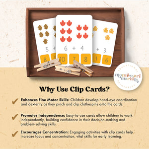 Fall Addition Clip Cards