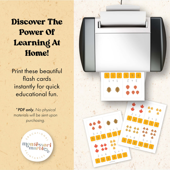 Fall Addition Clip Cards