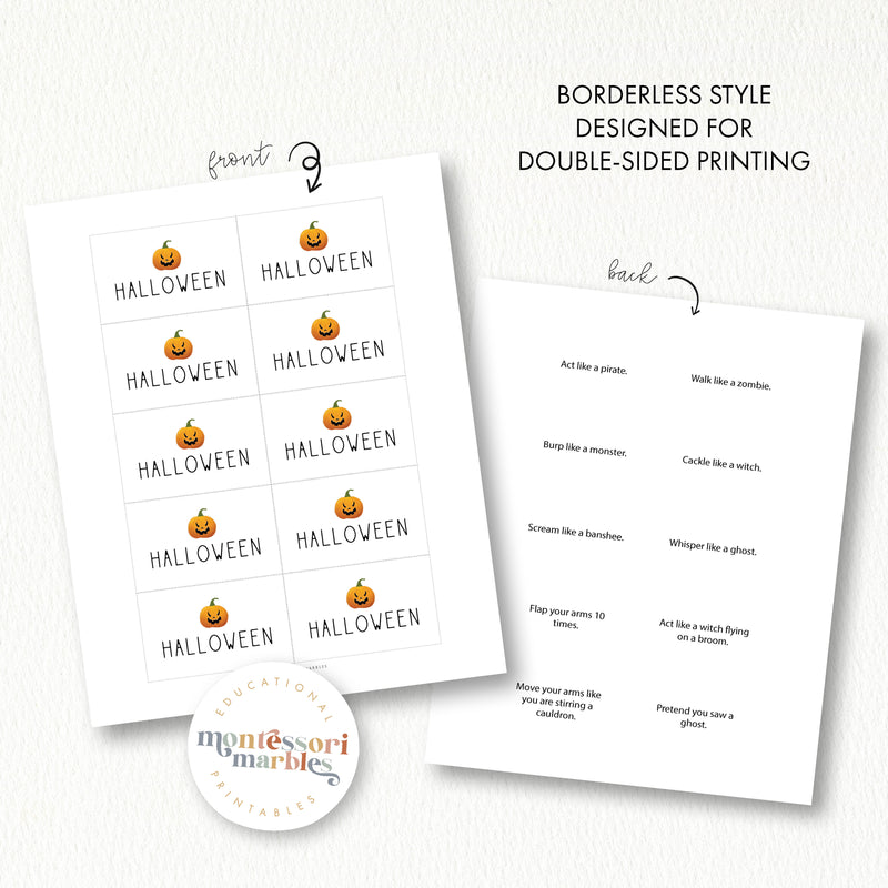 Halloween Action Cards