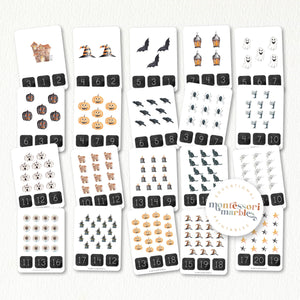 Halloween Counting Clip Cards