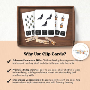 Halloween Counting Clip Cards