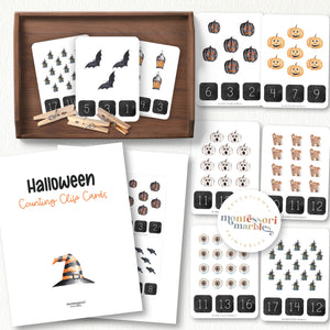 Halloween Counting Clip Cards