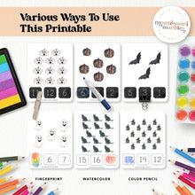 Load image into Gallery viewer, Halloween Counting Clip Cards
