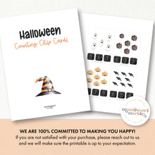 Load image into Gallery viewer, Halloween Counting Clip Cards
