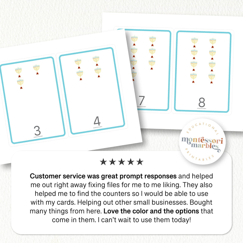 Hanukkah Counting 1 to 10