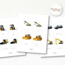 Load image into Gallery viewer, Construction Vehicles Nomenclature Cards
