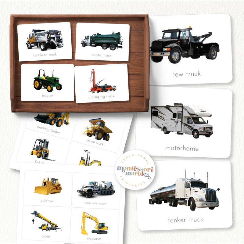Big Machines Flash Cards