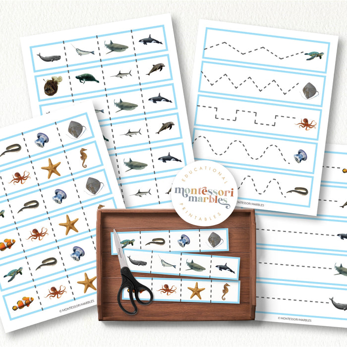 Ocean Animals Cutting Strips