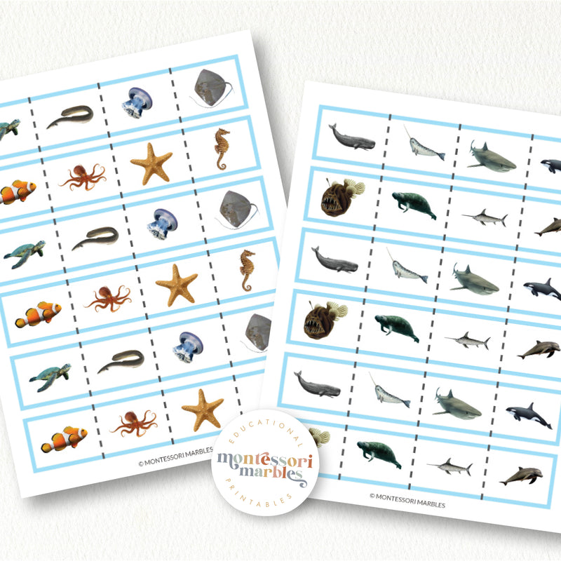 Ocean Animals Cutting Strips