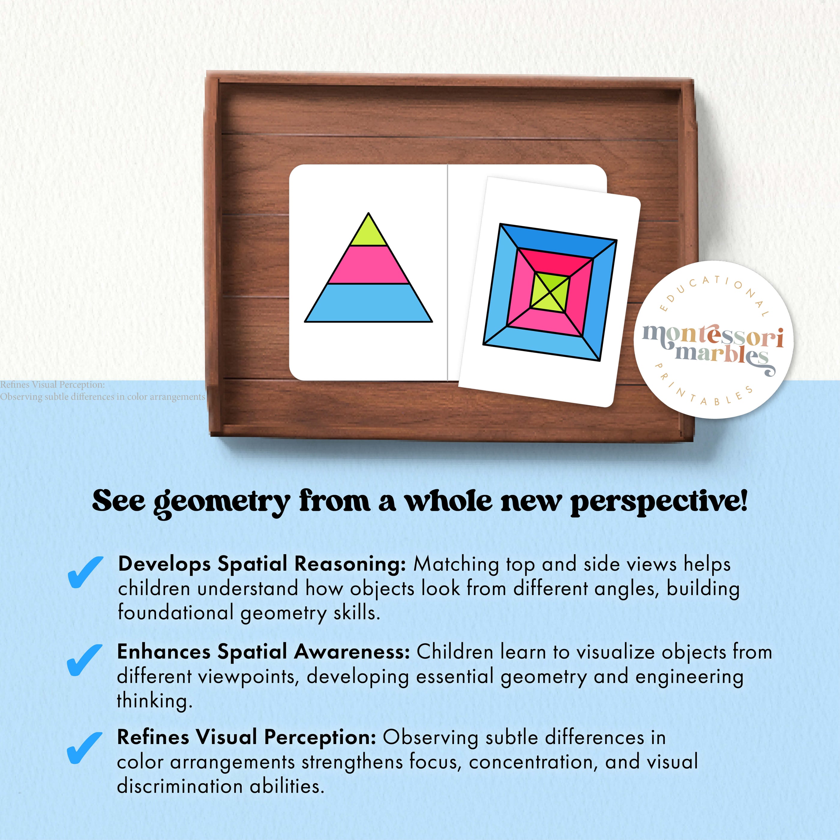 Top & Side Views Level 1 | Spatial Reasoning Ages 6-12 PDF — Montessori ...