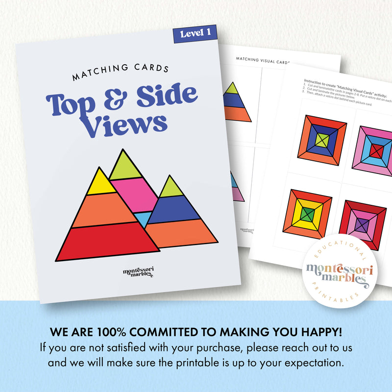 Top & Side Views Matching Cards Level 1