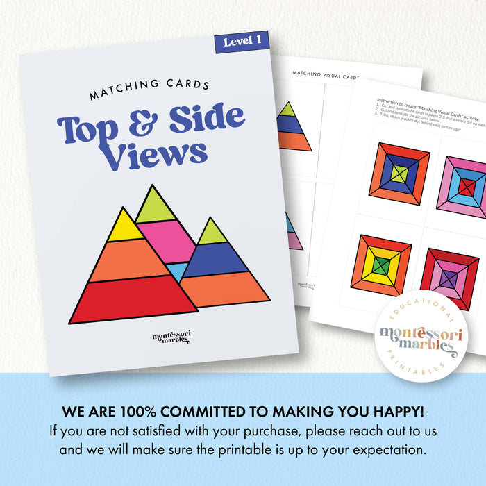 Top & Side Views Matching Cards Level 1