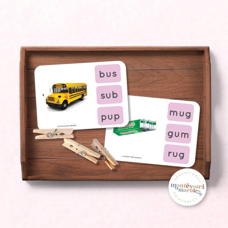 Montessori Pink Series Name the Objects Bundle
