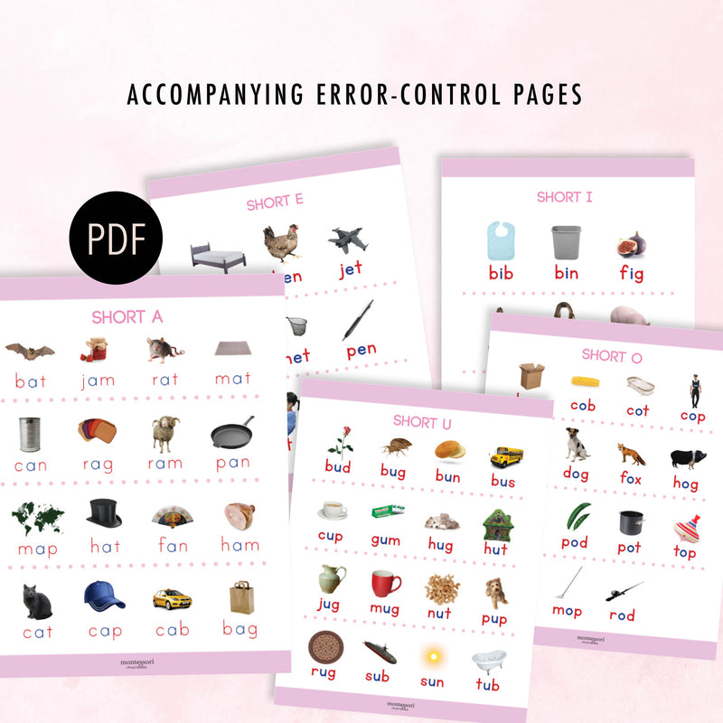 Montessori Pink Series Printable Bundle | CVC Phonics Ages 3-6