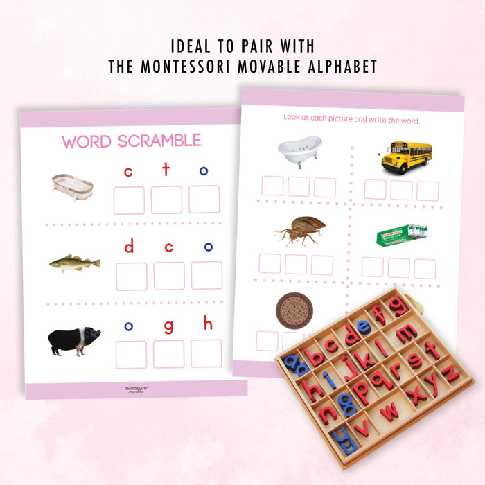 Montessori Pink Series Mega Bundle - 11 Printable Reading Activities for Early Learners (Ages 3-6)