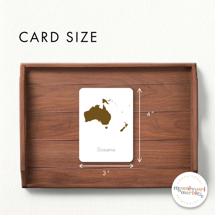 Continents Nomenclature Cards